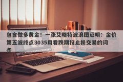 包含做多黄金！一张艾略特波浪图证明：金价第五波终点3035用看跌期权止损交