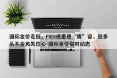 国际金价走低，FED或重现“鹰”容，但多头不会丧失信心-国际金价实时动态