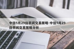 中信5月29日早间交易策略-中信5月29日早间交易策略分析