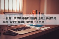 一张图：波罗的海指数因船舶运费上涨创三周新高-波罗的海运价指数是什么意