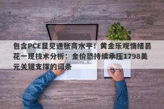 包含PCE显见通胀高水平！黄金乐观情绪昙花一现技术分析：金价恐持续承压17