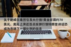 关于鲍威尔果然引发大行情!黄金巨震约70美元、美元上演近百点反弹行情特朗普