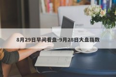 8月29日早间看盘-9月28日大盘指数