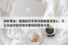 利好黄金！美国经济学家对美联储没信心，不认为经济能实现软着陆的简单介绍