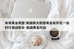 每周黄金调查:美国两大刺激黄金笑开花一波好行情迎新年-美国黄金时段