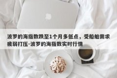 波罗的海指数跌至1个月多低点，受船舶需求疲弱打压-波罗的海指数实时行情