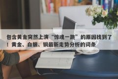 包含黄金突然上演“惊魂一跳”的原因找到了！黄金、白银、铜最新走势分析的词条